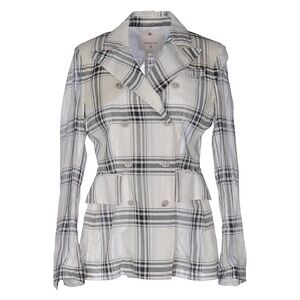 Dondup Women's Plaid Linen Jacket - Black and White